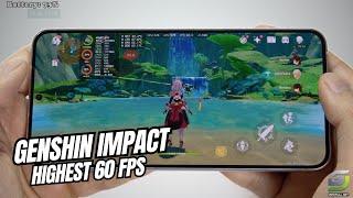 Samsung S23 Plus test game Genshin Impact Max Graphics | Highest 60 FPS
