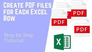 Create PDF files for each Excel Rows by using Macros