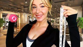 ASMR CUTE PERSONAL TRAINER  Measuring You, Fitness Motivation, Personal Attention, Body Positivity