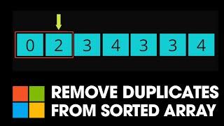 Remove Duplicates from Sorted Array - 26. LeetCode - C#