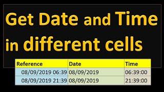 Separate/Split Date and Time using text formula.