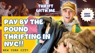 THRIFT WITH ME // Pay by the pound thrifting in New York + haul | Vlog