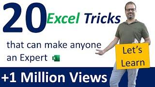Excel Tutorial | 20 Tricks & Shortcuts That Can Make Anyone An Excel Expert