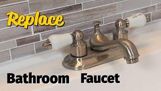 How To Replace  Bathroom Faucet Install Easy Simple