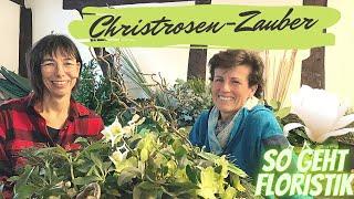 CHRISTROSEN-Pflanzschale: die Geschenkidee Dekoidee Winter für draussen DIY FLoristik-Anleitung