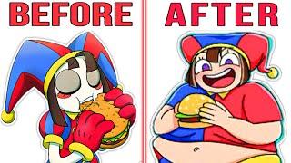 Animation with Digital Circus! Pomni Got Fat | Before and After