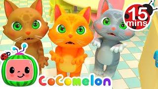 [ 15 MIN LOOP ] Three Little Kittens | Animal Songs For Kids | @CoComelon