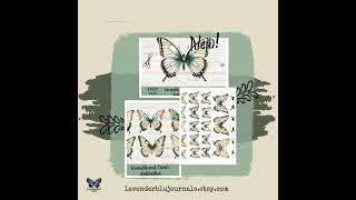 Vintage Butterfly Fussy Cuts - Printable Ephemera - Junk Journal Supplies - Crafting Essentials