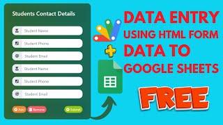 Google Sheets | Data Entry using HTML Form | Send HTML Form to Google Sheets | R42