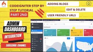 codeigniter step by step tutorial | How to Integrate Admin Template in codeigniter