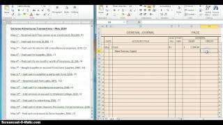 Recording Transactions into General Journal
