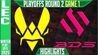 VIT vs BDS Highlights Game 1 | LEC Winter Playoffs R2 2025 | Team Vitality vs Team BDS G1