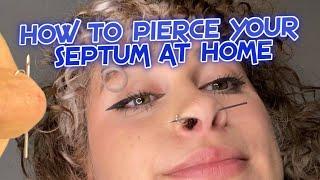 piercing my septum at home because i have untreated mental illness