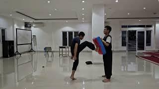 Tehnik Tendangan Sabit dan Tendangan A Pencak Silat. #psht #pencaksilat