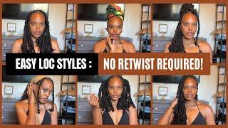 10 SUPER Easy Loc Styles for Women | Medium/Long Length | *Thick Hair Friendly!*