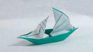 Paper Boat that Floats on Water - Origami Sailing Boat Tutorial (Henry Phạm)