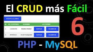 6.- Insertar datos en MySQL y PHP con PHPMyAdmin.