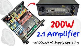 Make A 2.1 Class D Amplifier TPA3116D2 Dual IC Inbuilt 12V/220V AC Operating • You Like Electronic