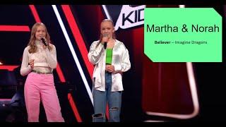 Martha und Norah - Believer (Imagine Dragons) The Voice Kids 2023 Short Version