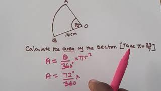 How to find the Area of a sector @Mathematics Problems Solved.