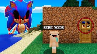 BEBÉ NOOB vs SONIC.EXE en Minecraft  ENTIDAD SONIC en MINECRAFT TROLL + ROLEPLAY