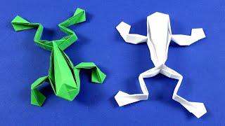 Как сделать прыгающую лягушку из бумаги - оригами лягушка