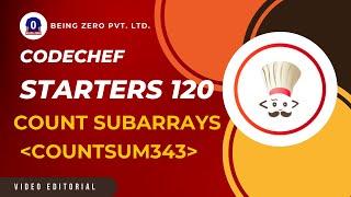 CodeChef Starter 120 - Count Subarrays (COUNTSUB343)