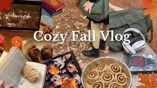 Cozy Fall Vlog  | Baking Cinnamon Rolls, Autumn Park Walks, Book Reading & Fall Art Sketching