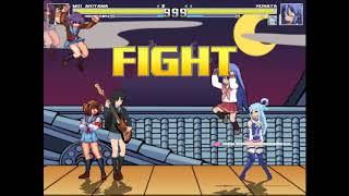 NICK54222 MUGEN: Mio Akiyama (me) and Haruhi Suzumiya VS Konata Izumi and Aqua