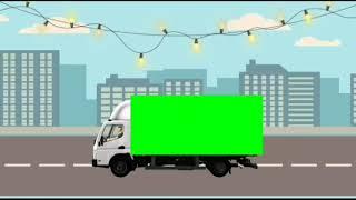 Animation Truck Anouncement Video Anouncement video Animation jeep Green screen video