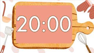 20 Minute Timer with Relaxing Music for Classroom | Fun Alarm and Flashing Zeros at End