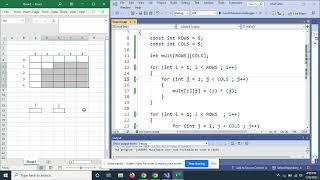 Two dimensional  array   -  multiplication table