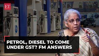 Petrol and diesel to come under GST? Here's what FM Sitharaman has to say after Council meeting