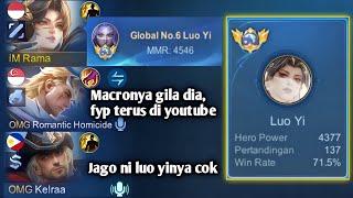 MURNI TOP GLOBAL LUO YI SOLO RANKED OPEN MIC "JAGO MACRONYA GILA" - LUO YI TOP 1 GLOBAL 2024