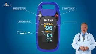 Dr Trust USA Fingertip Pulse Oximeter Professional Series 202 - HOW to USE and Features DEMO