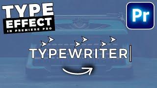 How To Create a TYPEWRITER EFFECT In Premiere Pro