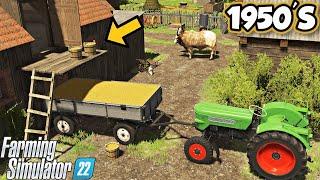 1950'S. Manual unloading of grain with buckets into the attic. Farming simulator 22. FS 22. Ep 84