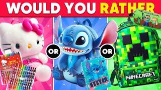  Would You Rather...? Choose Your SCHOOL SUPPLIES ️ Daily Quiz