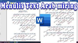 Cara menulis arab berbentuk miring di Microsoft word