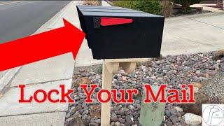 Mail Boss 7506 Mail Manager Curbside Locking Security Mailbox, Black, Large