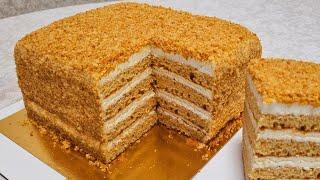 Honey cake in half an hour, BEST RECIPE.