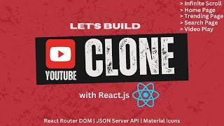  Build a YouTube Clone with React.js | Full Tutorial | React for beginners