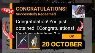 FREE FIRE REDEEM CODE TODAY 20 OCTOBER 2023 REDEEM CODE FREE FIRE | FF CODE TODAY 20 OCTOBER