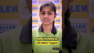 ️ Daily Routine for 300/300 | Sneha Pareek कैसे बनी JEE Main Topper?  #shorts