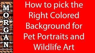 Pick the right colored background - pet portraits wildlife art