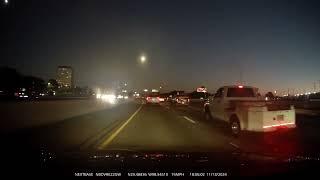 Dramatic Moment Mattress Flies off Truck Captured on Dashcam