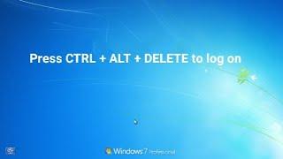 Press ctrl+alt+del to log on