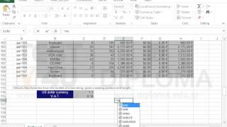 Use the MIN function to calculate the minimum value of a cell range (Excel 2013)