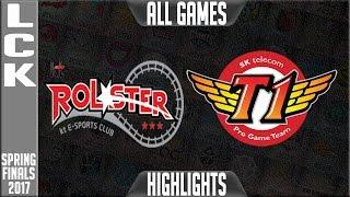 SKT T1 vs KT Rolster Highlights All Games - LCK Spring Finals 2017 KT vs SKT All Games