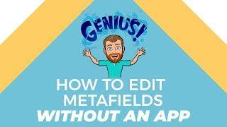 Metafields Shopify without using an App